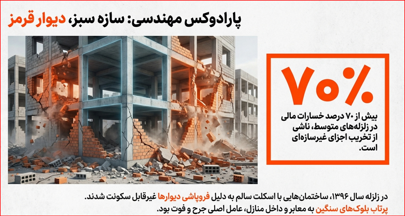 تصویر دلیل تلفات در زلزله کرمانشاه