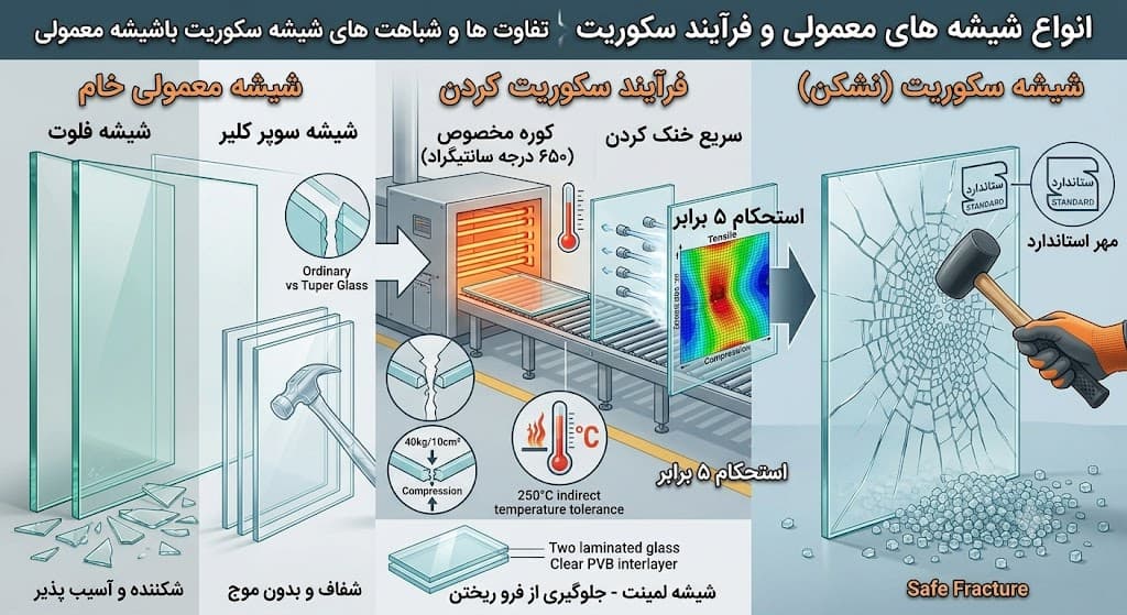 نحوه تولید شیشه سکوریت