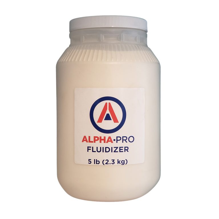 بطری روان‌کننده بتن Alpha Pro Fluidizer برای بهبود کارپذیری بتن در پروژه‌های ساختمانی
