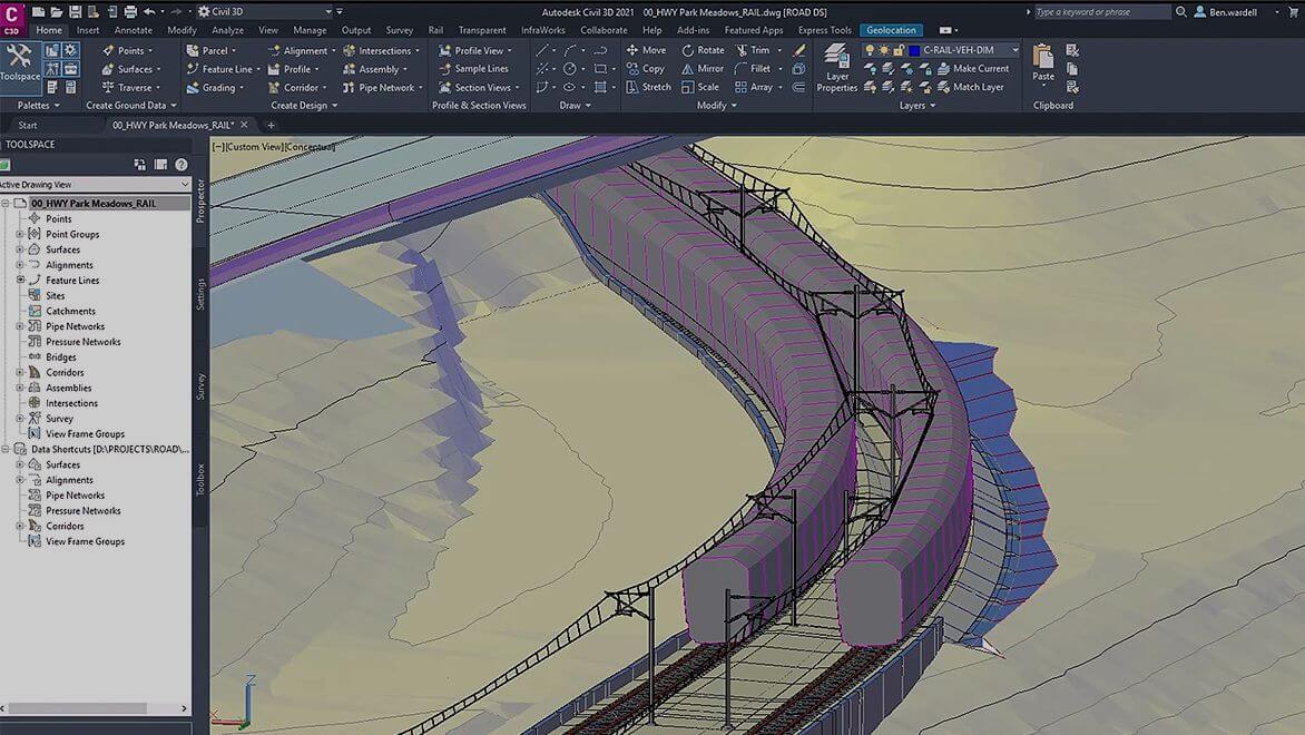 مدل‌سازی کورو در AutoCAD Civil 3D با استفاده از Assemblyهای سفارشی