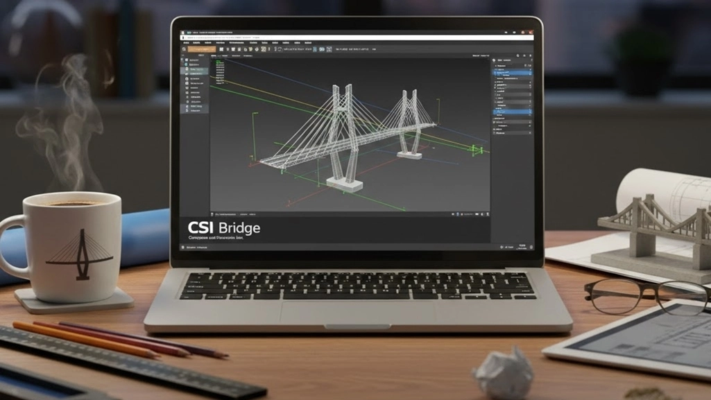 فرآیند مدل‌سازی هندسی پل در CSI Bridge