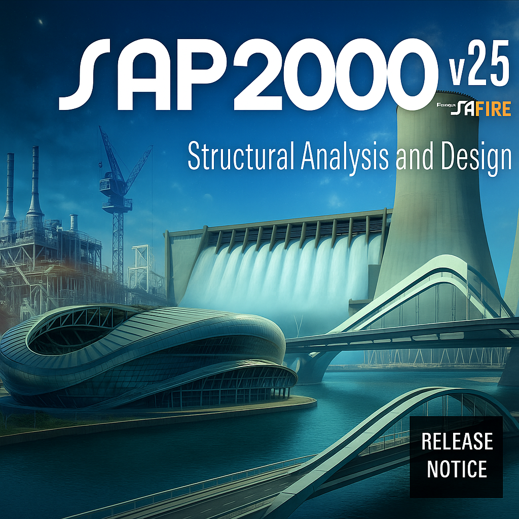 واپن SAP2000 نسخه ۲۵.۲ با منوی ابزارهای اصلی