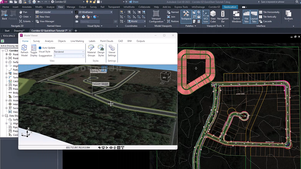 مدل‌سازی زمین‌سازی پیشرفته در Autodesk Civil 3D با ابزارهای Land Development