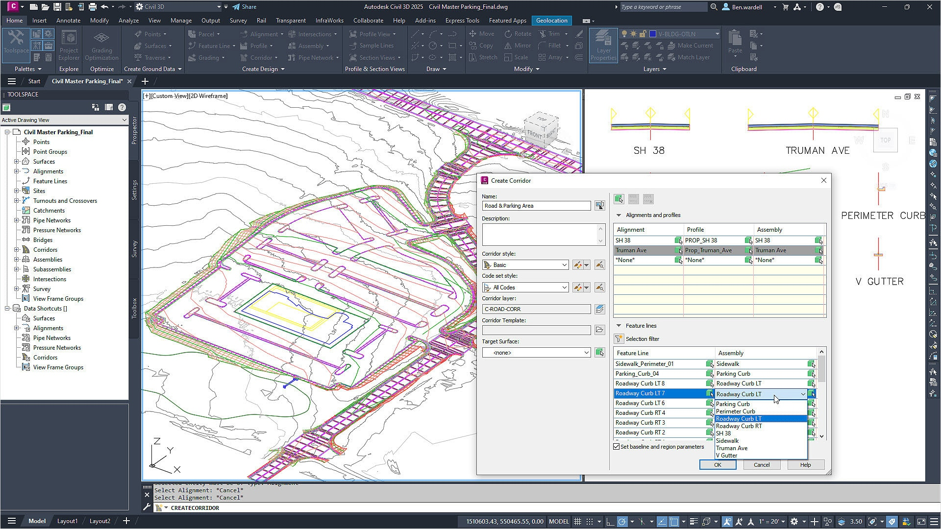 نمایش سطح دیجیتال در AutoCAD Civil 3D با استفاده از نقاط توپوگرافی