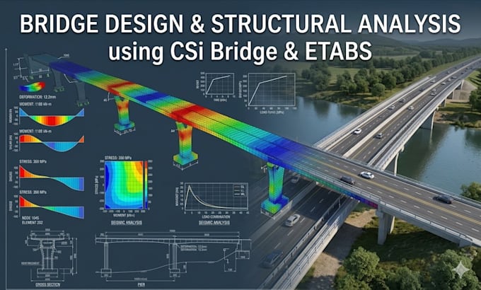 نتایج تحلیل دینامیکی و مدهای ارتعاشی در CSI Bridge