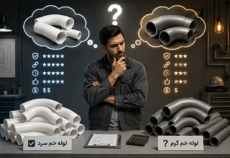 بصرفه بودن لوله خم سرد نسبت به خم گرم